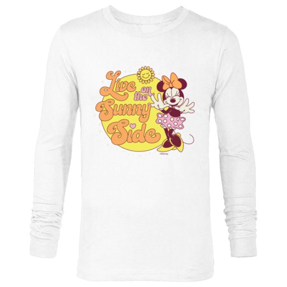 Disney Minnie Mouse Live on the Sunny Side Retro - Long Sleeve T-Shirt for Men - Customized-White