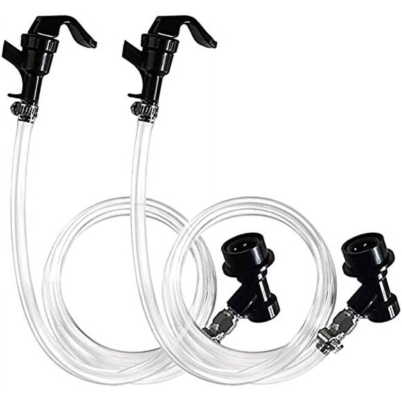 FERRODAY Kit de Tube Transparent pour Ligne de Bière de 3 Pieds, Ligne de Liquide, Robinet de Pique-Nique, Déconnexion Rapide, Kit de Tube Alimentaire Sûr pour Fût de Cornellius, Fabrication de Vin, Distribution de Soda