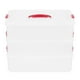 thumbnail image 3 of Caja de almacenamiento de plástico transparente de 3 niveles con asa y apilable, 3 of 6