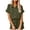 Army Green, variant on Two Piece Shorts for Womens Cotton Linen Sets Fashion Summer Outfits Lounge Wear Matching Set Collared Short Sleeve Button Down Shirts Tops and Drawstring Short Pant Beach Vacation Tracksuits