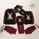 thumbnail image 2 of Conjuntos de pijamas familiares a juego PJ de Navidad con camiseta de manga larga con estampado de letras y pantalones a cuadros rojos Loungewear Adepaton CJWUS-1116, 2 of 5