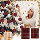 thumbnail image 1 of Bolas Decorativas Flocadas Bolas navideñas nevadas, juego de 12 adornos rojos para árbol y decoración de fiestas, 6 cm Rkxzt, 1 of 9