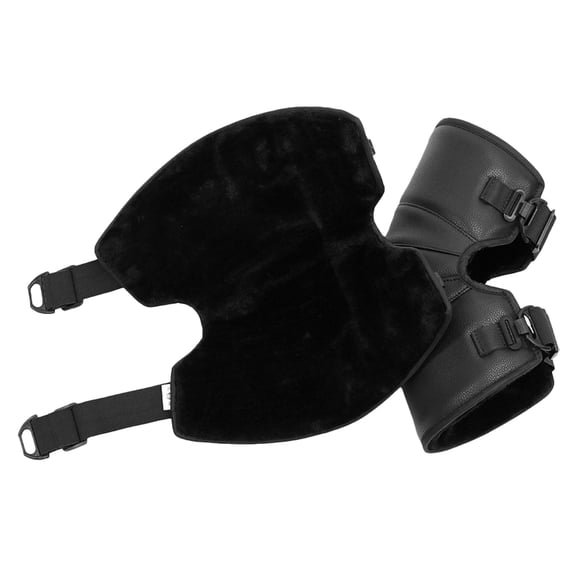 Luxshiny Black Shin Guards Winter Motorcycle Knee Pads Windproof Black 1 Pair for Electric Bikes Riding