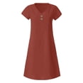 thumbnail image 5 of Tshirt Dress Women Summer Plus Size Short Sleeve V Neck Lightweight Casual Mini Dresses T Shirt Dresses for Women, 5 of 8