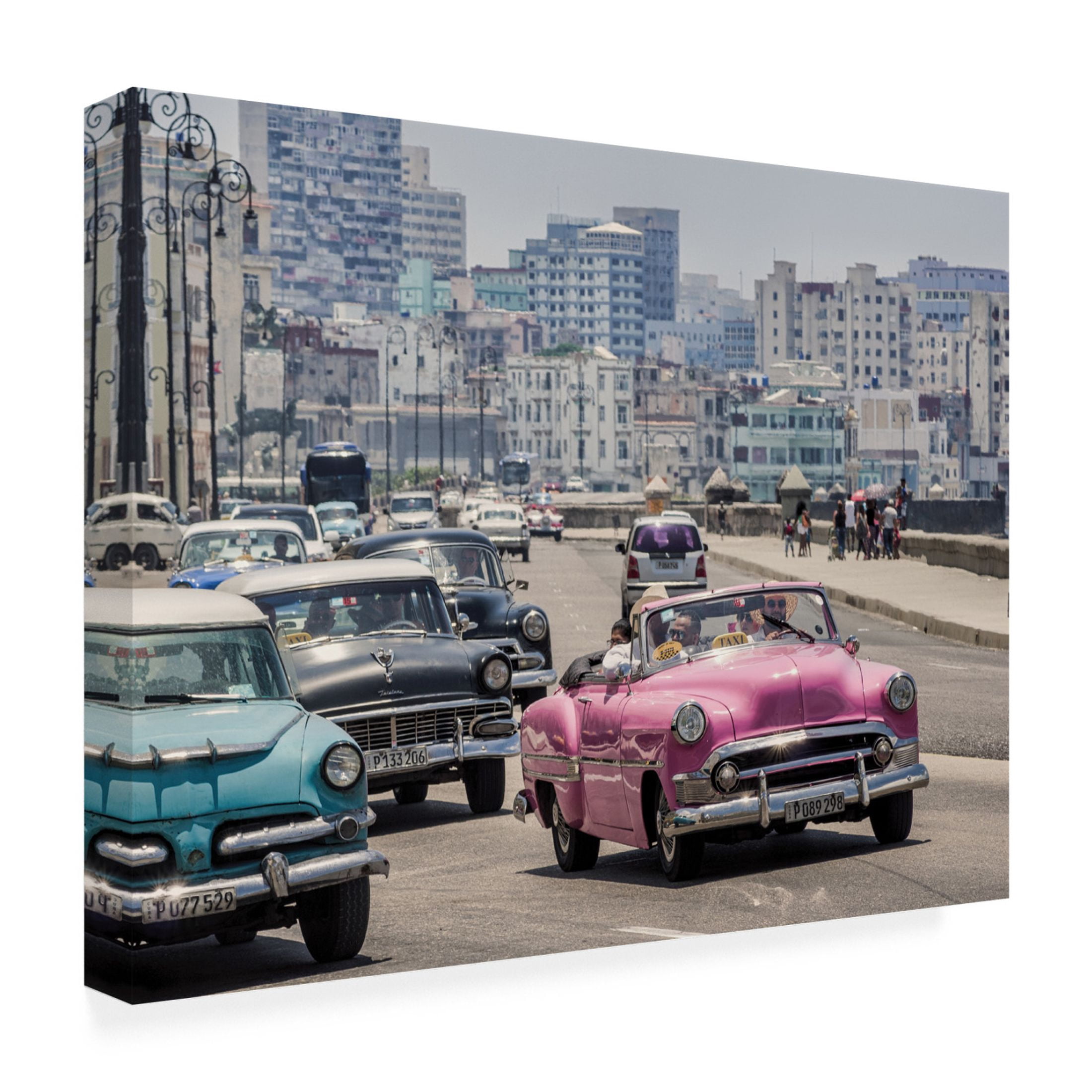 Trademark Fine Art Pavol Stranak  traffic on the malecone Canvas Wall Art