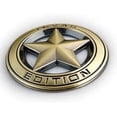 thumbnail image 2 of Muzzys (SET OF TWO) Texas Edition Star BRONZE Round 3" Shield Emblem Universal Stick On FITS Tundra, Tacoma, F150, Silverado, Titan, Hood, Door, Tailgate, Grille, Fender, etc, 2 of 7
