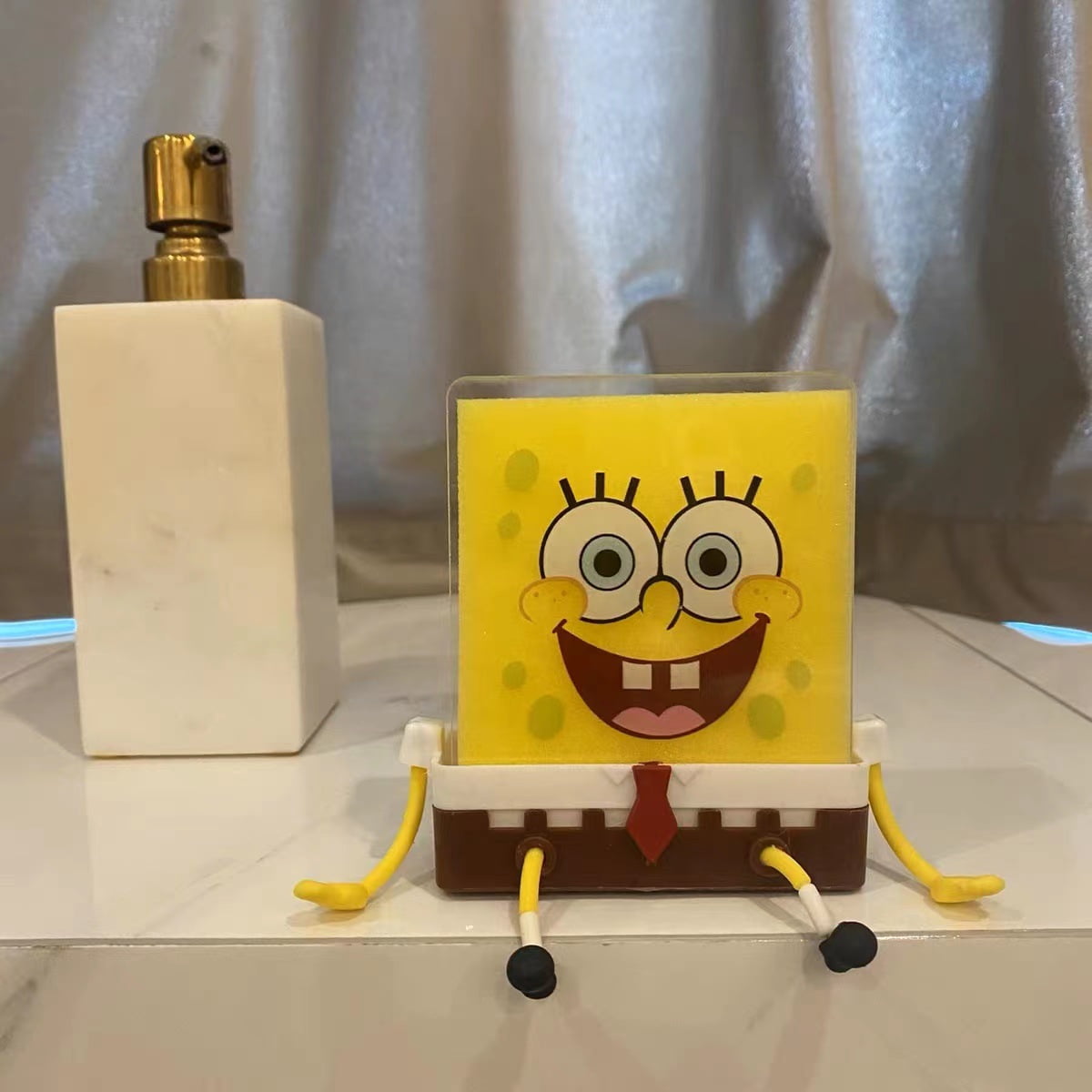 Cute Sponge Holder with Sponge Kitchen Sponge Holder for Spongebob Kitchen Cleaning Sponge Kitchen Sink Sponge Holder Walmart