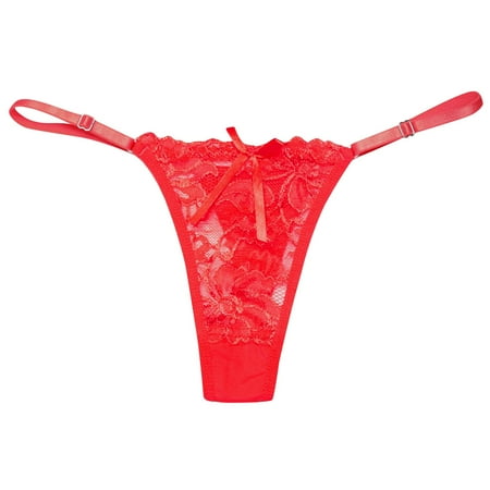 Yuhangmm Women s Sexy Underpants Thong Panties Low Waist Lace Briefs Underwear Christmas Corsets for Women Lingerie