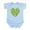 Sky Blue, variant on CafePress - Ginkgo Leaf Heart Infant Bodysuit - Baby Light Bodysuit, Size Newborn - 24 Months