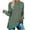 Army Green, variant on HAiming Long Sleeve Crewneck Tops for Women Solid Color Casual Side Split Shirt 2025 Fall Winter Loose Pullover Blouse