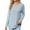 Light Blue, variant on Diufon Womens Fall Tunics Solid Color Side Button Blouses Round Neck Long Sleeve Tops