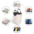 thumbnail image 5 of XMXT Collapsible Laundry Basket Hamper, Rose Illustration White Large Laundry Bag Clothes Hamper with Aluminum Handle, 50L, 5 of 7