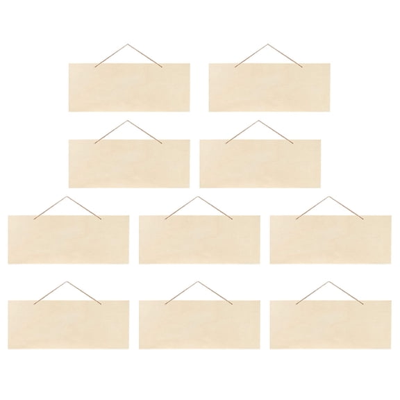 KHBUAB 10Pcs Blank Door Hanger Sign for Craft Enthusiasts with Poplar Wood New Year