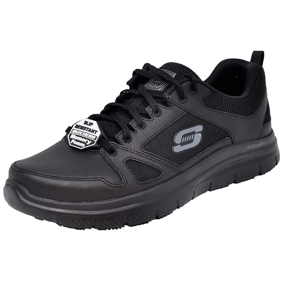 Skechers Men's Flex Advantage SR Work Shoe, Black/Black, 8 M US