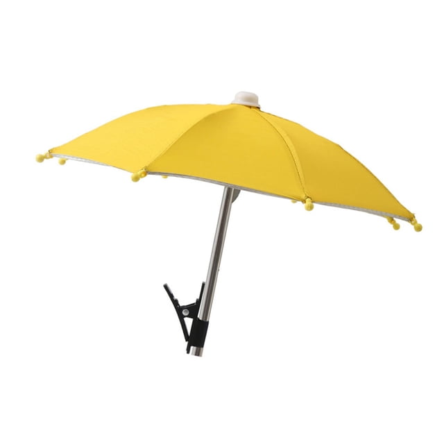 Paraguas para teléfono, protección solar, profesional, universal, impermeable Amarillo