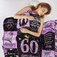 thumbnail image 2 of 60th Birthday Gifts for Women, 60th Birthday Blanket " Women Birthday Decoration, 60th Ladies Birthday Gift Throw Blanket for Couch Bed, Soft Blanket Throw Birthday Gifts for Women Mon Wife(30"x40"), 2 of 8
