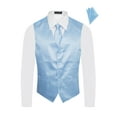 thumbnail image 2 of Men's Premium Horizontal Lines Tone on Tone Stripes Vest - NeckTie – Bow Tie - Pocket Square 4 Piece Set for Suits & Tuxedos-Many Colors, 2 of 4