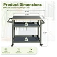 thumbnail image 7 of 3-Shelf Outdoor Grill Table, Grill Cart Outdoor with Wheels, Pizza Oven and Food Prep Table, Blackstone Table with Stainless Steel Tabletop, Grill Stand for Blackstone Griddle for Outside BBQ, 7 of 7