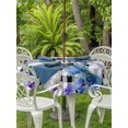 thumbnail image 2 of Spring Flowers Outdoor Tablecloth - 60 Inch Round Dining Table Cover, Watercolor Blossom Floral Black Plaid Waterproof Outdoor Table Cloth with Umbrella Hole & Zipper for Picnic/Patio/Party, 2 of 7