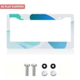 thumbnail image 2 of 1Pack License Plate Frames with Abstract Wave Line Art Pattern Includes Screws & Caps Full Accessories Included Size 6.3x12.2inch(16x31cm), 2 of 8