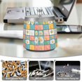 thumbnail image 6 of Yayeee Ashtray with Lid for Cigarette Smokeless Stainless Steel Home Ash Holder, Daisy Mosaic, 6 of 7