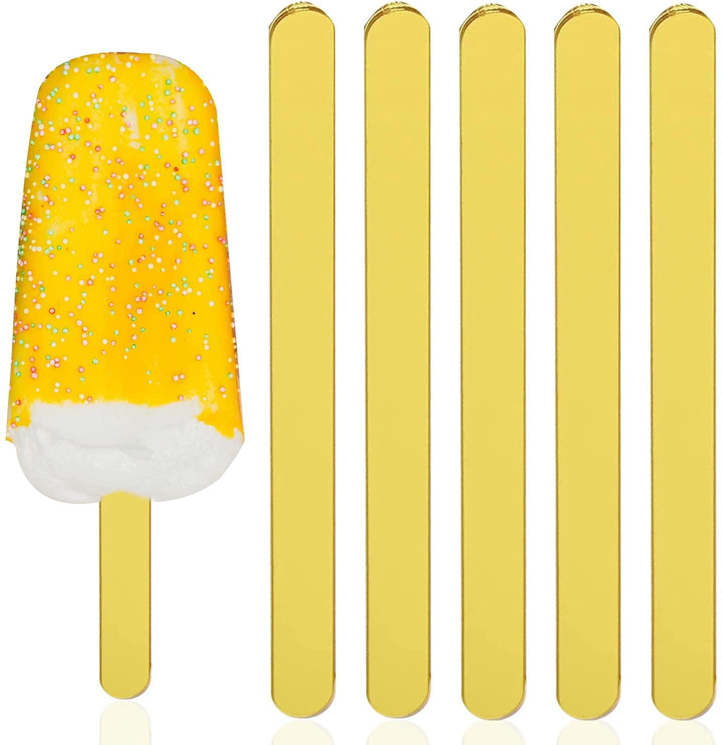 Lot De 30 Bâtonnets En Acrylique Transparent Réutilisables - 11,4 Cm, Pour Glaces Maison, Gâteaux Et Desserts - 13
