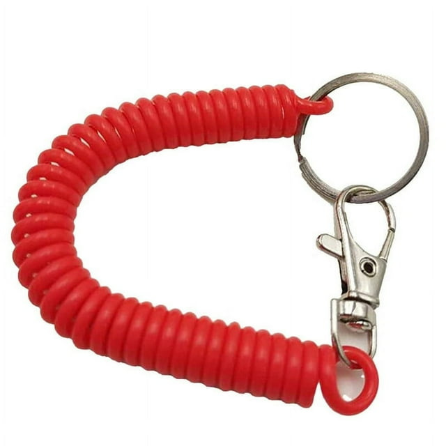 Anti-perte Porte-Clés Anti-Perte Porte-Clés Rétractable Élastique Anti-Chute avec Porte-Clés Anti-Vol Outils de Pêche Ressort Corde de Sécurité Fournitures de Plein Air