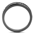 thumbnail image 4 of Womens Light Black Ring Anillo Para Mujer Stainless Steel Ring with Top Grade Crystal in Clear Pearla, 4 of 4