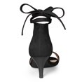 thumbnail image 3 of BLISSFUL STEP Women's Open Toe Kitten Heel Lace Up Fastening Sandals, 3 of 7