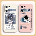 thumbnail image 5 of Funda para OPPO FIND X6 X3 REALME X7 X50 RENO 2 4Z 4 6 Lite 5Z 5F 4G 5G PRO Funda de silicona líquida divertido astronauta paseo espacial, 5 of 5