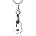 thumbnail image 1 of Pendentifs de Crémation de Guitare en Acier Inoxydable NETSENG Porte-Cendres Collier Urne Commémorative + Chaîne, 1 of 6