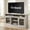 Stone Gray, variant on Contemporary TV Media Stand Modern Entertainment Console for TV Up to 65" with Open and Closed Storage Space, Stone Gray, 60"W x 15.75"D x 29"H