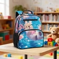 thumbnail image 2 of Jeiento Otter Lightweight Toddler Backpack for Preschool, Cherry Blossom 13.5 Inch School Bag for 3-5 Year Old Girls, Bookbag with 2 Front Zipper Pockets, 2 of 7