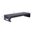 thumbnail image 1 of Rocelco 30" Premium Dual Monitor Stand with AC Power Supply & USB 2.0 Charging - Metal Laptop TV PC Riser Shelf with Keyboard Mouse Storage and Cable Management  (Black), 1 of 9