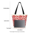 thumbnail image 4 of Kdxio Flowers Red Beige Women Reusable Grocery Bags Foldable Ripstop,Reusable Shopping Bags for Shopping,Gym,Gift, 4 of 7