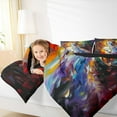thumbnail image 4 of Manfei Violin Princess Bedding Comforter Set for Teens, Modern Fashion Twin Comforter Sets, Oil Printing Artwork Reversible Bedding Set, Microfiber Bedroom Decor, 2 Pieces, 4 of 8