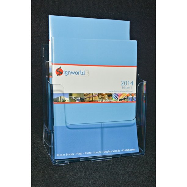 Signworld 2 Pocket Letter Size Brochure Holder 81/2" X 11" Walmart