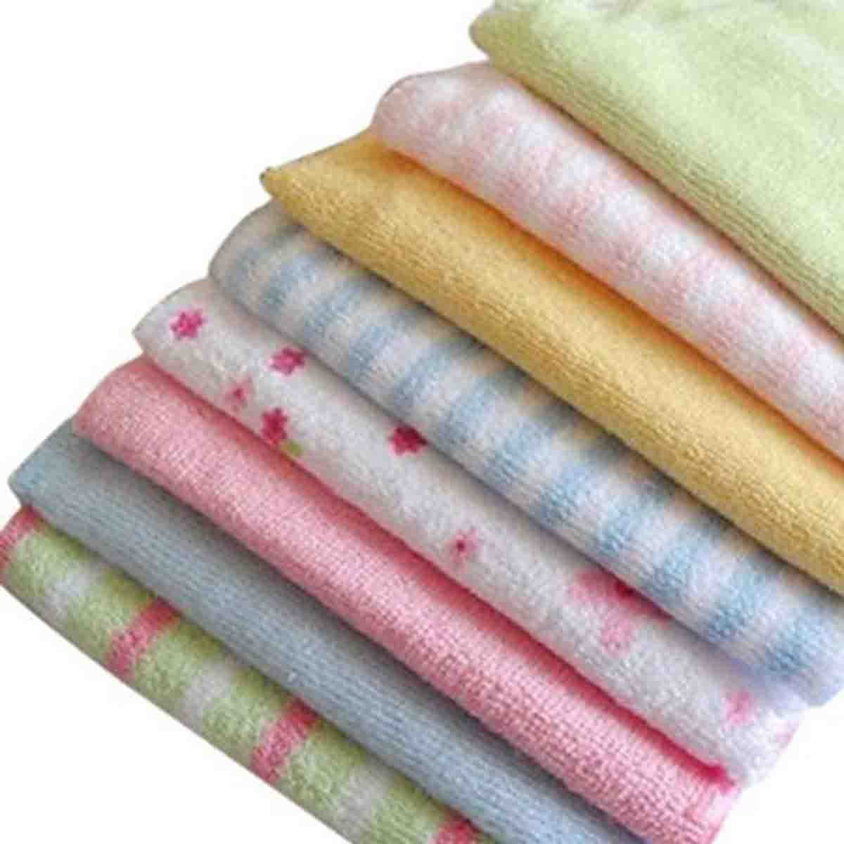 8 Pcs Soft Baby Newborn Children Bath Washcloth Towels For Bathing Feeding 