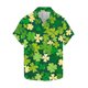 thumbnail image 5 of Ceisia Men's St. Patrick's Day All-Over Shamrock Print Stretch Short Sleeve Shirt Multicolor L Gifts, 5 of 5