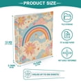 thumbnail image 3 of FORMRS 3 Ring Binder with Pockets 1.5" D-Rings Clip Board 200 Sheets Capacity, Pink Retro Sun, 3 of 8