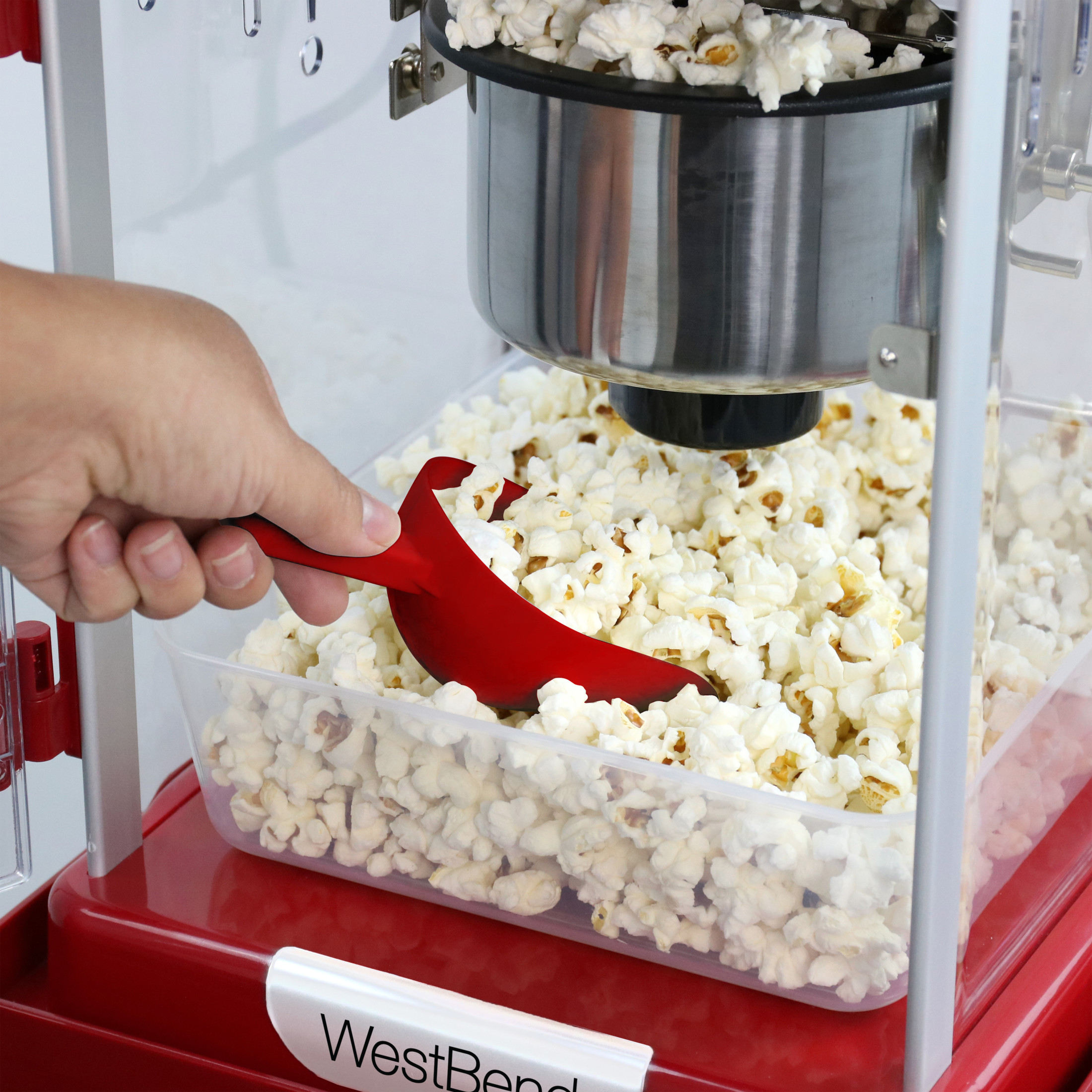 West Bend Popcorn Machine and Cart, 10-Cup Capacity, in Red (PCMC20RD13), 14.35 lb., New - image 2 of 6