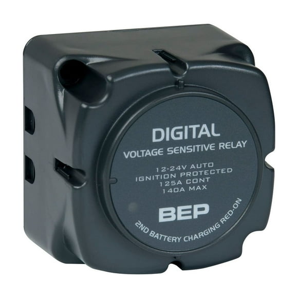 BEP Relais de Détection de Tension de Batterie Marine 710-140A 12/24 Volts; 140 Amp Continu; Montage en Surface Ou sur Panneau