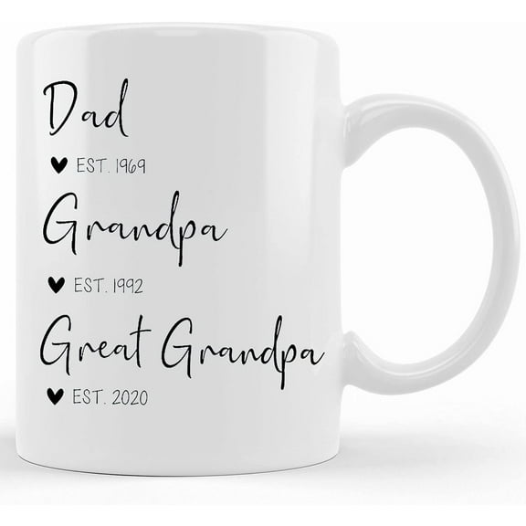 Dad, Grandpa, Great Grandpa Pregnancy Announcement, Pregnancy Reveal, Great Grandpa Gift, New Baby, Baby Reveal Gift, Custom New Grandpa, Ceramic Novelty Coffee Mug, Tea Cup, Gift Presen