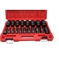 thumbnail image 3 of Milwaukee SHOCKWAVE 19-Piece 1/2 in Drive SAE Deep 6-Point Impact Socket Set (49-66-7012) – Forged Steel, Impact-Rated, Stackable Case, 3 of 6