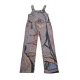 thumbnail image 5 of Gibobby pantalones holgados de oficina Estampado casual Tirantes abstractos Mono retro Damas Mono de mujer(Caqui， XL), 5 of 5