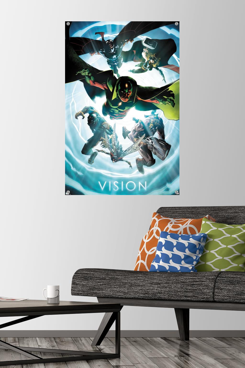 Marvel Comics - Vision - Avengers #1 Wall Poster with Pushpins, 22.375" x 34"