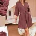Summer Savings Clearance! yievot Robes for Women Waffle Knit Bathrobe