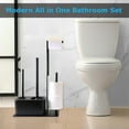 thumbnail image 5 of All in one toilet brush, plunger toilet paper holder Bath Set Black, 5 of 6