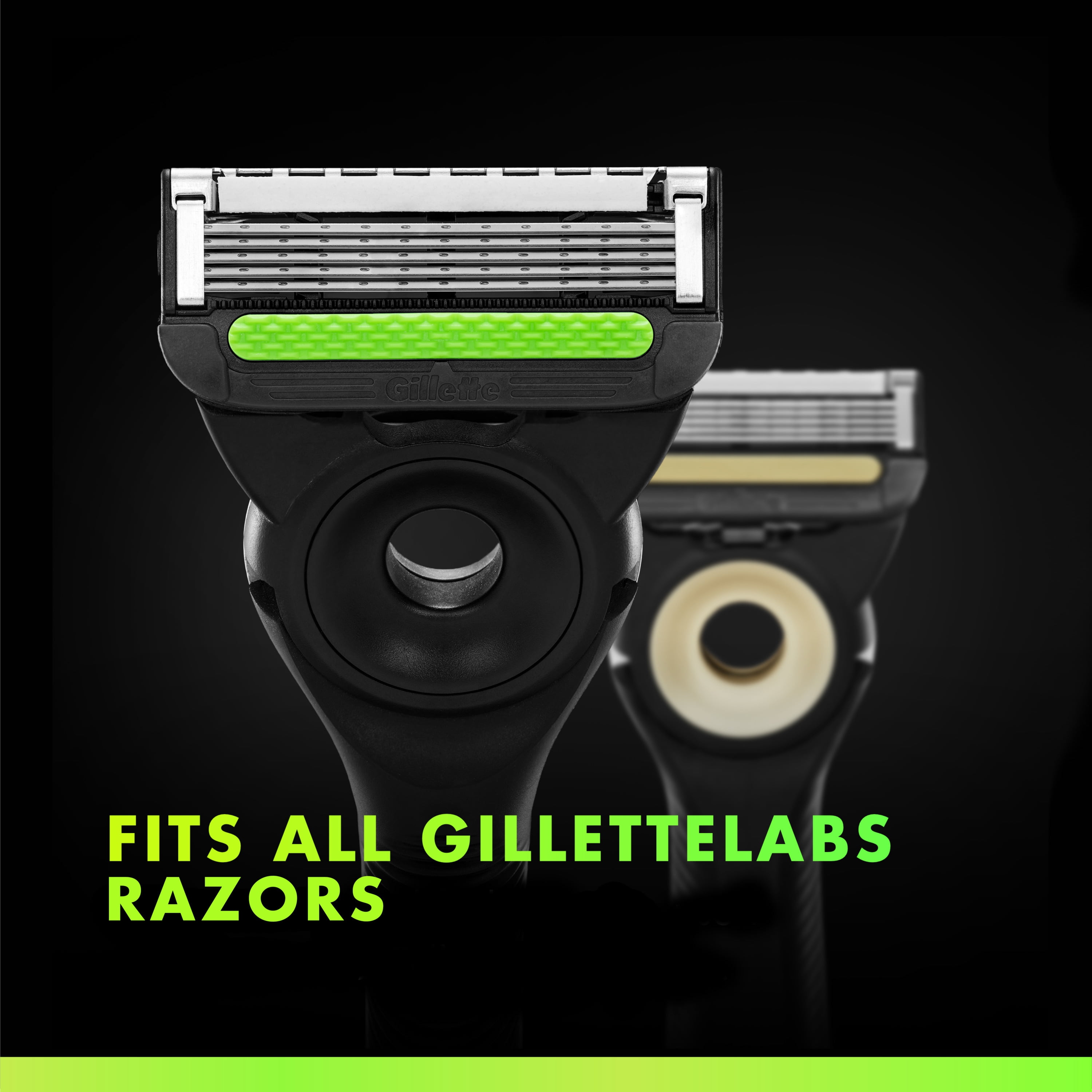 GilletteLabs Razor Blade Refills, 8ct Razor Cartridges, Razor Refills for Men Compatible with GilletteLabs Exfoliating Bar Razor and Heated Razor