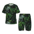 thumbnail image 1 of Balery Lush Foliage Green Plant Conjunto de Pijama Infantil de Manga Corta con Estampado – Ropa de Dormir de Algodón Suave-Small, 1 of 6